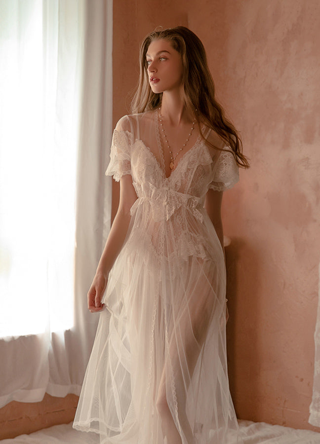 Sheer Lace Nightgown - Image 2