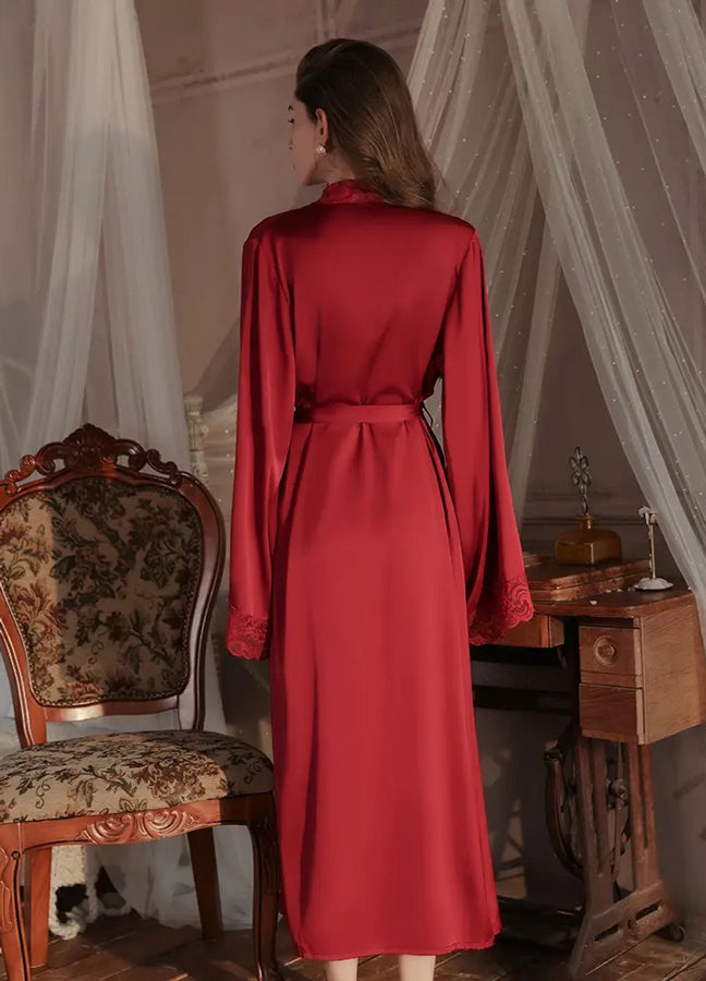 Elegant Lace Trim Robe - Image 8