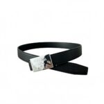 Prada Milano Leather Belt Black Classic Elegance