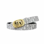 Dior Luxury Oblique Grey Belt Gold CD Buckle