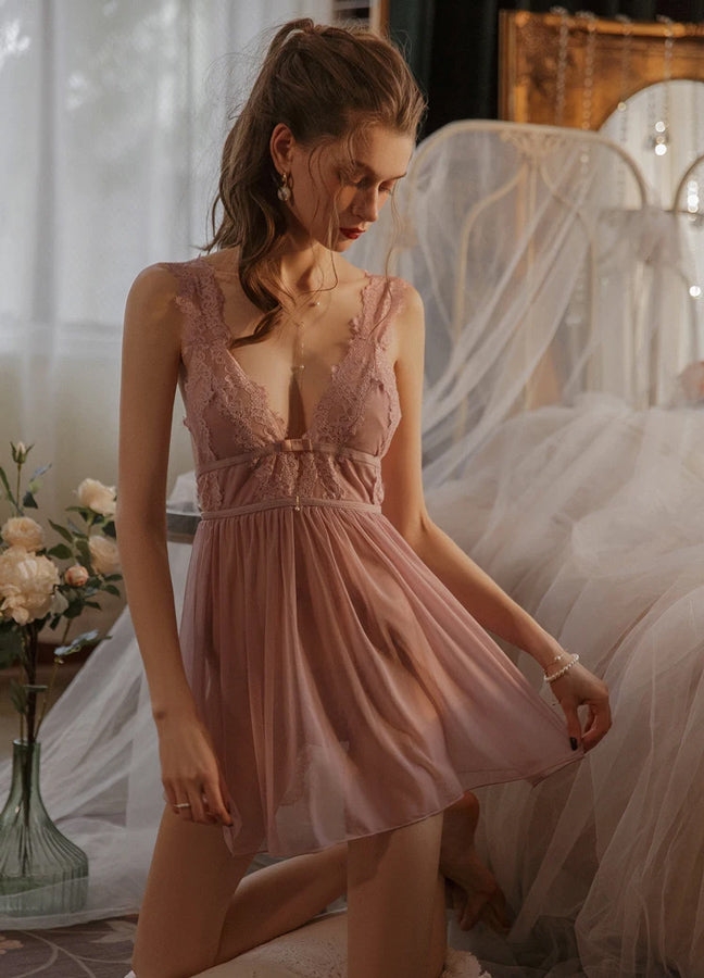 Lace Sheer Nightgown - Image 7
