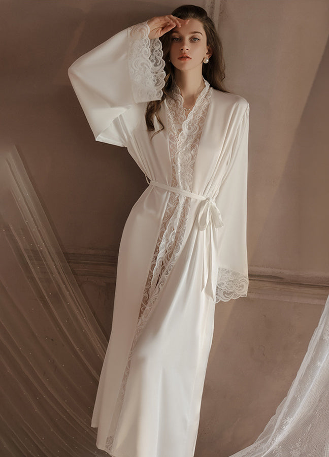 Elegant Lace Trim Robe - Image 5