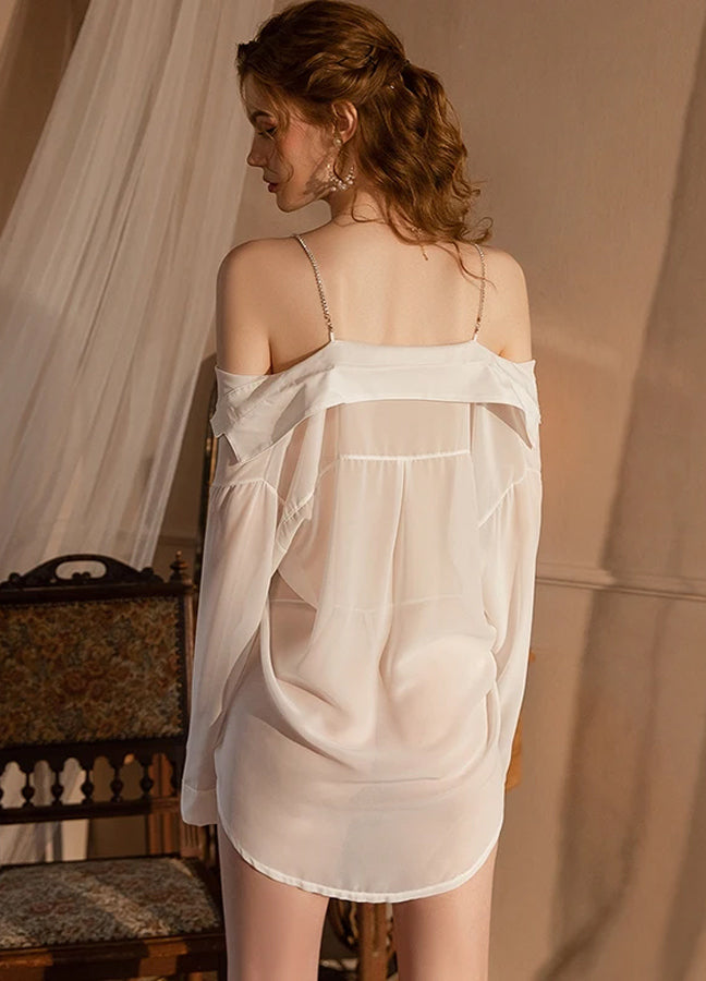 Silk Off-Shoulder Lingerie - Image 4