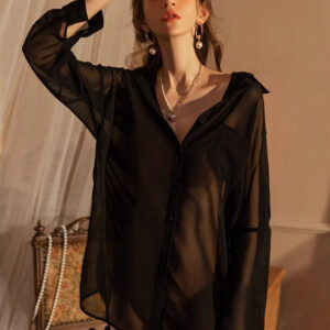 Sheer Black Blouse