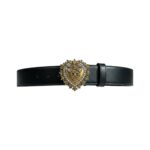 Dolce & Gabbana Inspired Black Luxury Belt Premium Heart Buckle Designer Style Belt