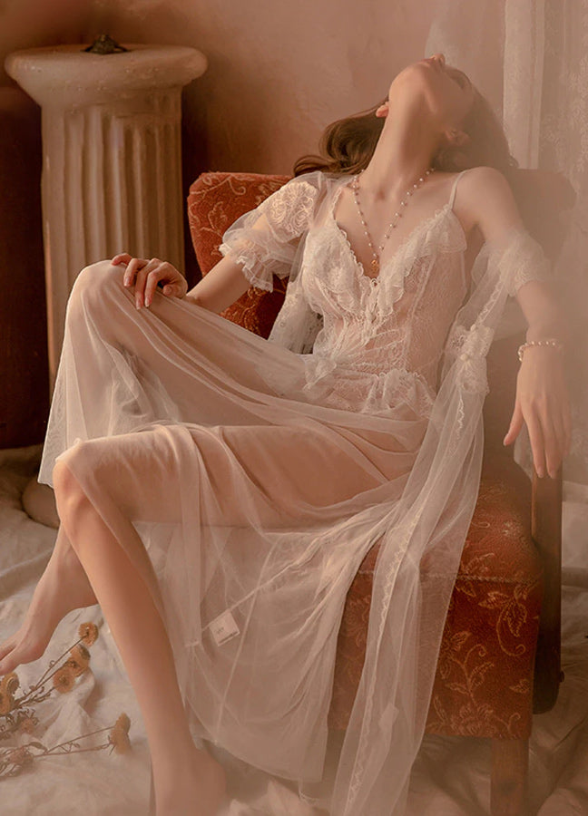 Sheer Lace Nightgown - Image 3