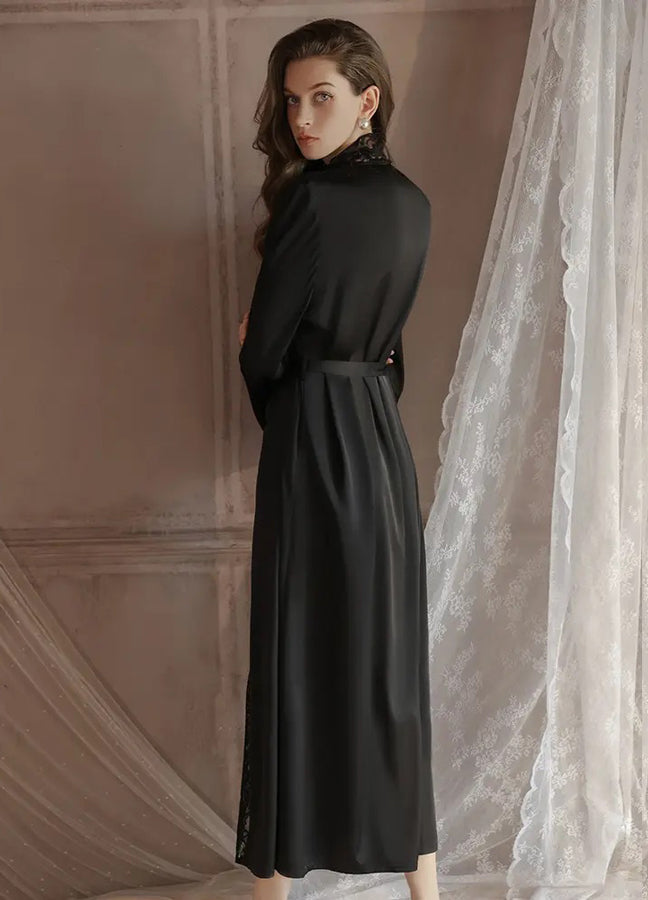 Elegant Lace Trim Robe - Image 3