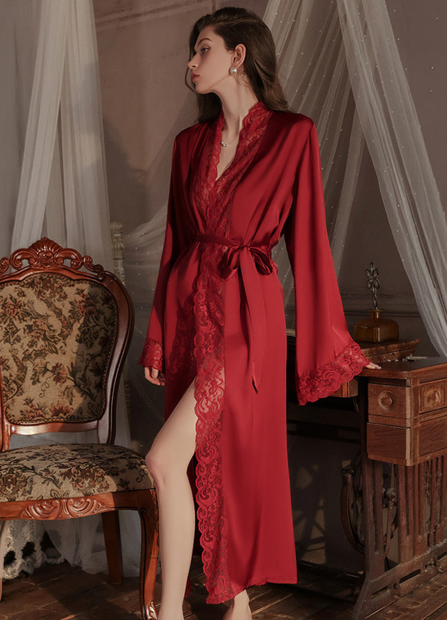 Elegant Lace Trim Robe - Image 7