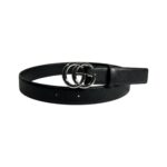 Gucci Inspired Black GG Monogram Belt Premium Luxury Designer Style Belt