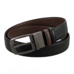 Gucci Reversible Textured Leather Belt Black & Brown
