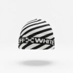 OFF-WHITE Diagonal Stripe Knit Beanie Iconic Street Luxury