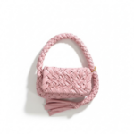 Bottega Veneta Handmade Woven Shoulder Bag Pink Artisan Edition