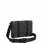 Louis Vuitton Trunk Messenger Monogram Eclipse For Men, Mens Bags, Shoulder And Crossbody Bags 9.4in/24cm LV M45727