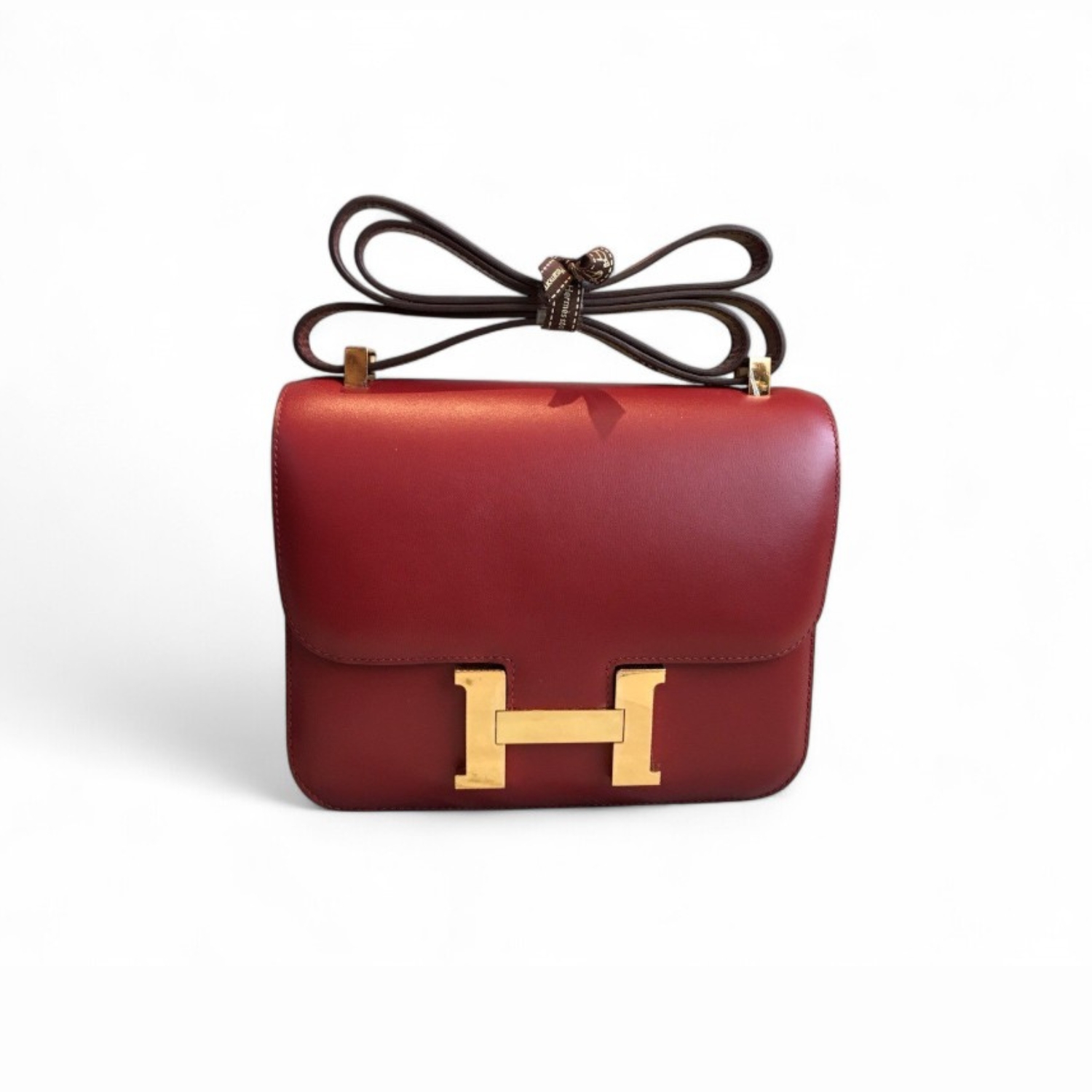 hermes-constance-burgundy.jpg Hermes Constance 24 Crossbody Bag 9.5in/ 24cm Burgundy Swift Leather Gold Hardware For Women - Image 1