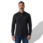 Loro Piana Black Long Sleeve Shirt Minimal Luxury Fit
